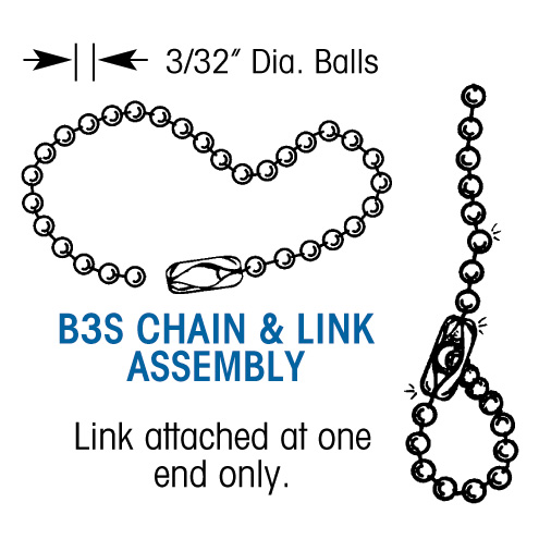 BEAD CHAIN #3 & 'B' CONNECTOR/ LINK