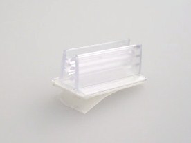 Gripper with adhesive 1" Wide base PVC Clear