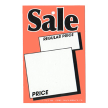 TNK836 1-3/4"X2-3/4" ORG SALE HANG TAGS