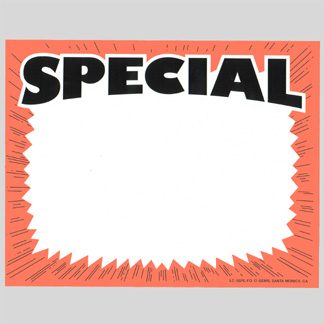 CARD-SPECIAL 5-1/2" X 7" FL. ORANGE