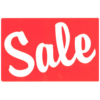 PROMO SIGN "SALE"-  7" X 11" RED