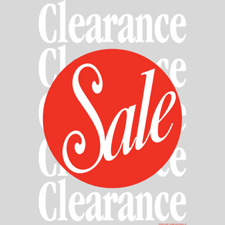 POSTER "CLEARANCE SALE" STATIC CLING
