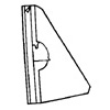 EASEL BACK 12" WHITE 2 WING WITH ADHESIV