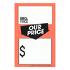 CARD-SLOT-OUR PRICE 3-1/2 X 5-1/2" FL OR