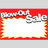 CARD-"BLOW-OUT SALE" 7" X 11" RD/BK/YL