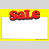 CARD-SALE 7" X 11" YELLOW-BLACK-RED