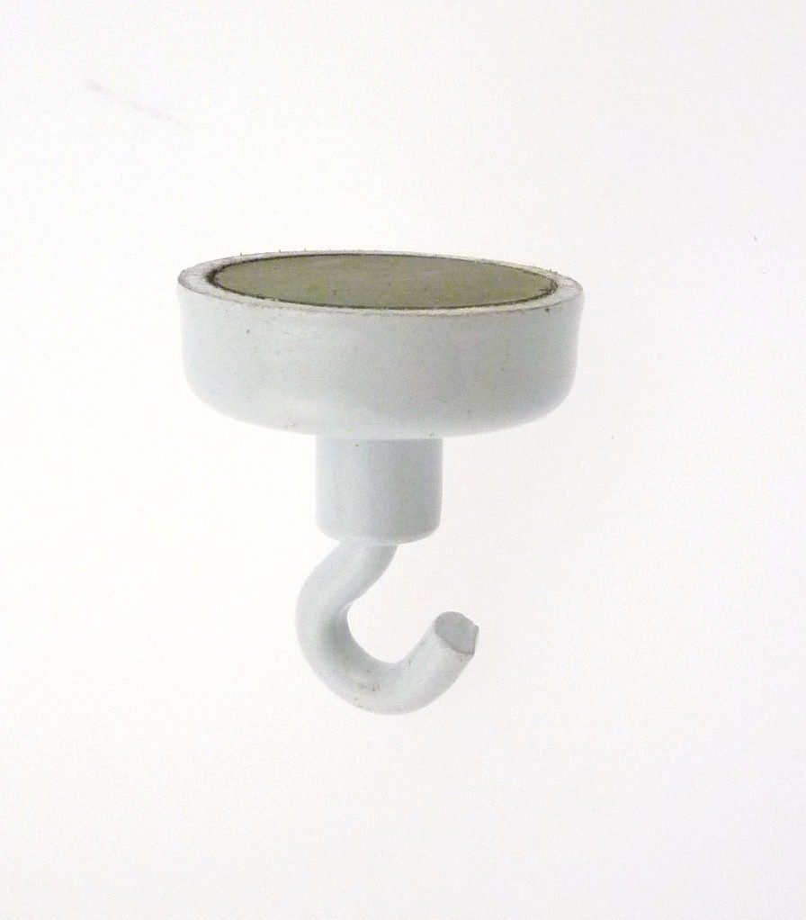 1" WHITE MAGNET WITH HOOK 9#