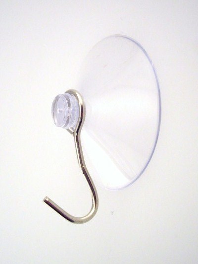 SUCTION CUP 2-1/2" WITH METAL HOOK