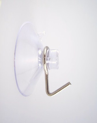 SUCTION CUP 1-3/4" WITH METAL HOOK