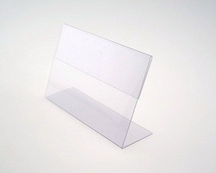 SLANT BACK EASEL 8-1/2" X 5-1/2" CLR PVC