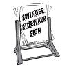 SWINGER SIDEWALK BLANK SIGN BOARD